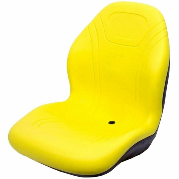 LVA12909 Universal Fit Yellow Vinyl Bucket Seat Fits Bobcat Fits Case Fits J